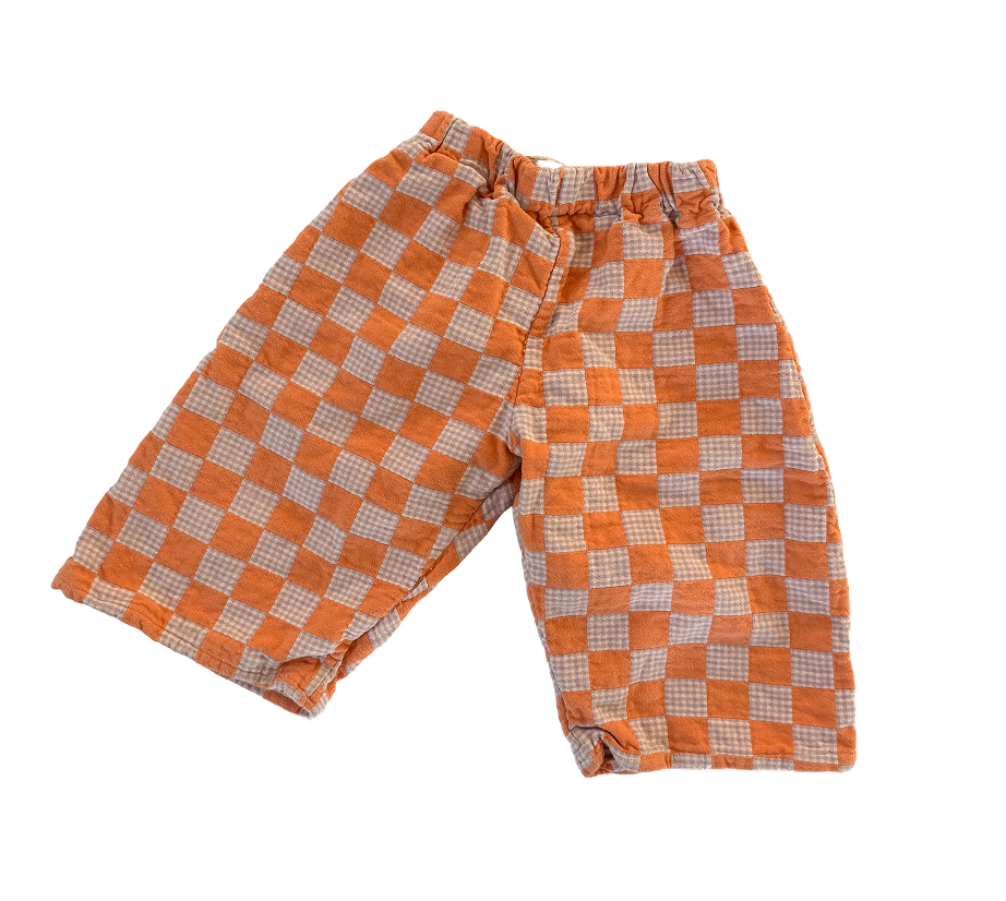 Orange checkered pants